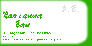 marianna ban business card